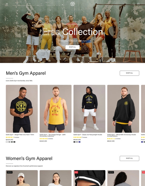 Golds Gym storefront